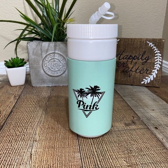 VICTORIA'S SECRET PINK RETRO SEAFOAM WATER BOTTLE - Picture 1 of 6